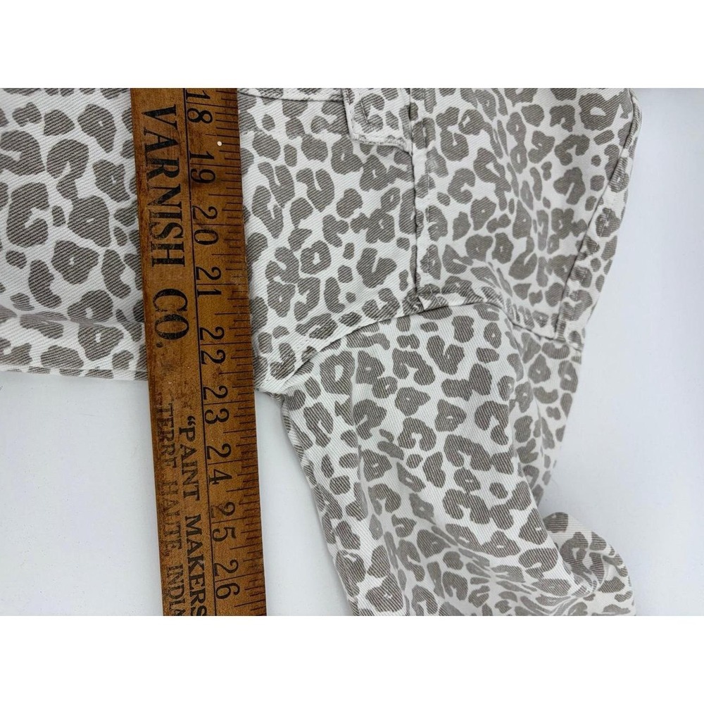 Mud Pie Leopard Print Boyfriend Jacket, White/Gray Animal Print, Women's Sz M - Picture 4 of 6